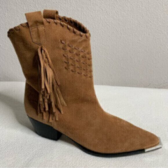 NWT Schutz Alexxa Leather Suede Ankle Boots - Picture 7 of 14